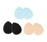 GALPADA 6 pièces Mini Houppettes Poudre Visage Lavables Éponges Doigt Réutilisables pour Application Poudre Corps et Minérale Accessoire Maquillage Doux avec Sangle