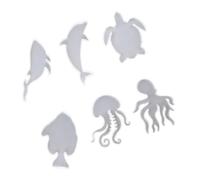 GALPADA 6 pièces Moules Silicone Tortue de Mer Moules Résine Époxy DIY Antidérapants pour Dessous de Créatifs Flexible Transparent