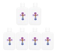 GALPADA 6 Pièces Petite Bouteille D’Eau Bénite D’église Rechargeable PE | Portable, Légère et Réutilisable, pour Paquet ou Fête, Récipient Vide, Décoration Religieuse