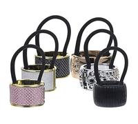 GALPADA 6 pièces Ponytail Hair Cuff Set Stylish Elastic Hair Ties For Women Easy To Remove And Damage Suitable For Sports And Daily Use