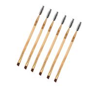 GALPADA 6 pièces Set de Brosses Double-embout pour Sourcils et Cils Brosse Spoolie et Bois Pinceaux Maquillage Multifonctions pour Yeux et Visage