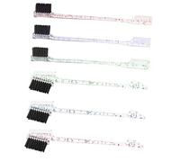 GALPADA 6 pièces Set de Brosses Sourcils Multi-embouts avec Peignes pour Coiffage Précis Outil Maquillage Compact pour Sourcils et Contour de Cheveux Assortiment Double et Triple Tête