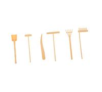 GALPADA 6 pièces Set de Mini Râteaux Zen pour Bac à Sable Outils de Poussée Décoratifs Jaunes Accessoires pour Jardin Zen et Peinture de Sable Jouets Créatifs pour Garçon Fille et