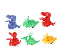 GALPADA 6 pièces Voitures Friction Dinosaure Jouets pour Garçon Fille Push and Go Animaux Cartoon Pull Back Voitures Éducatif Plastique pour Développement Coordination et Observation