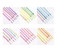 GALPADA 6pcs Outils de Tressage pour Cheveux Fille en Argile Polymère Pourpre, Pince à Cheveux Multifonction Diy, Accessoire Coiffure et Bracelet pour Petites Filles
