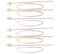 GALPADA 6pièces Bâtonnets à Cheveux Forme de Métal Épingles à Cheveux Ovales Creuses Alliage Accessoires de Style Chinois Rétro pour Femmes et Filles