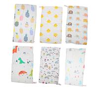 GALPADA 6pièces Serviettes De Bain Coton Pour Bavoirs Lavables Pour Set De Serviettes Décoratives
