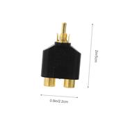 GALPADA 7 pièces Adaptateur à Double Prise Femelle Angle Droit Cuivre Plaqué Or Kit Répartiteur Audio pour Subwoofer et