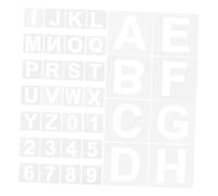 GALPADA 72 Pièces Lot Pochoirs Lettres et Chiffres Réutilisables Plastique pour Peinture Murale Artisanat Décoration Tissus et Roches Alignement Précis