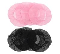 GALPADA 8 pièces Bonnet de Sommeil Maille Respirante Lot de Bonnet Élastique Réutilisable pour Femmes Confortable et Léger pour Soin des Cheveux Nocturne Noir et Rose