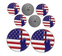 GALPADA 8 Pièces Broches Drapeau Américain et Statue Épingle Patriotique pour Vêtements Accessoires de Fête et Jour de Lindépendance