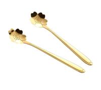 GALPADA 8 Pièces Cuillères à Dessert Acier Inoxydable Fleurs Assorties Modèles de Printemps Fleur de Cerisier Rose Pivoine Tournesol Marguerite Prunus Soleil Violette Rose Doré Créatif