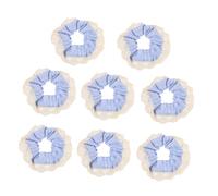 GALPADA 8 Pièces Élastiques à Cheveux Oversized Dentelle Blanche Bandeaux Boho pour Femme et Fille Accessoires de Coiffure Volumineux pour Queue de Cheval et Chignon