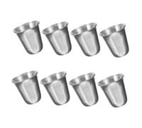 GALPADA 8 pièces Lot de Gobelets Empilables Acier Inoxydable Tasses Métalliques Compactes pour Communions Usage Religieux et Design Simple et Facile à Nettoyer