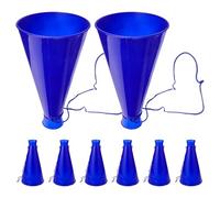 GALPADA 8 Pièces Mégaphone Bleu en Plastique Réutilisable Design Sécurisé, Léger pour Encouragements Sportifs et Accessoires de Fête pour Garçon et Filles