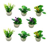 GALPADA 8 pièces Miniature Plants Mini House Ornament Mini Potted Plants Table Centerpieces for Dollhouse Decoration