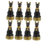 GALPADA 8 pièces Miniature Statue Chat Égyptien Résine Ornements Mini Chats Décor Jardin Intérieur Extérieur