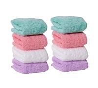 GALPADA 8 pièces Serviettes Carrées Absorbantes en Microfibre pour Garçon Fille Lot de Lingettes Visage Garçon Fille Couleurs Assorties Résistantes et Durables pour Salive et Lavage