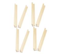 GALPADA 8 pièces Support Bois pour Dominos Ensemble de Trays Bois pour Tuiles et Lettres Racks DIY pour Jeux Éducatifs et Artisanat