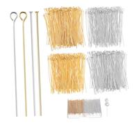 GALPADA 800 pièces Épingles Tête Plate et Épingles Œillet pour Fabrication de Bijoux Kit Complet pour Création de Boucles Oreilles Bracelets et Pendentifs Accessoires Métalliques