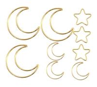 GALPADA 9 pièces Anneaux Métal pour Attrape-rêves Lune et Étoile Cercles DIY Décoration Murale Artisanale Fer Résistant pour Créations Macramé et Couronnes