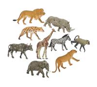 GALPADA 9 pièces Figurines Animaux de la Jungle Simulés Décor Maison Miniature Nature Modèles Éducatifs pour Garçon Fille Jouets Animaux Jungle et Ferme Accessoires Bureau et Jardin