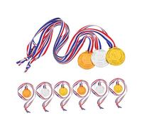 GALPADA 9 pièces Médaille Plastique pour Garçon Fille Récompenses de Fête Médailles Légères pour Compétitions de Football et Célébrations pour Récompenses Classe