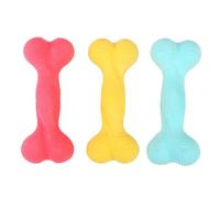 GALPADA à mâcher pour Chien 3pcs en TPR Forme os pour Mastication et Jeu pour Mastication Active et réduction du comportement destructif Couleur Aléatoire