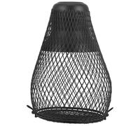 GALPADA Abat-Jour Chauffant en Fer Noir pour Lampe à Reptiles E27, Protection Anti-brûlure et Support pour Lampe Chauffante Terrarium en Verre