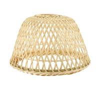 GALPADA Abat-Jour en Bambou Beige Tressé à la Main Suspendu Style Rétro Bohème Diffuseur de Lumière Douce pour Lampe Décorative de Restaurant Abat-Jour Décoratif en Rotin Naturel