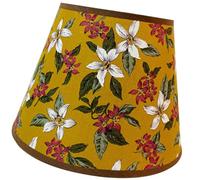 GALPADA Abat-Jour en Tissu Léger à Fleurs pour Lampe sur Pied E27, Diffuseur de Lumière Douce, Couvre-Lampadaire Vintage en Métal, pour Chambre et Salon, Dimensions 25X25X19 CM