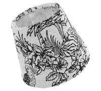 GALPADA Abat-jour Tambour en Tissu Noir Brodé D'oiseaux et Fleurs, Solide et Élégant, pour Lampe de Table ou Lampadaire Style Bohème et Rustique