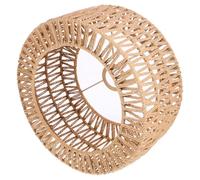 GALPADA Abat-Jour Tressé en Corde de Paille Jaune Grand Format Style Rustique pour Lampe de Plafond Éclairage Intérieur Décoratif Abat-Jour Cylindrique Naturel pour Salon Bar et