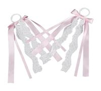 GALPADA Accessoire de Bottes de Cowgirl Nœud en Dentelle Rose, Lot de Deux | Polyester et Métal, Installation Facile, Maintien Sûr, pour Bottes Western, Mariages et Sorties Sociales
