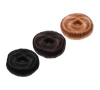 GALPADA Accessoire de Cheveux 3 Pièces en Plastique pour Chignon Donut, Créateur de Volume et Coiffure Demi-queue, Anneaux pour Extension et Postiche Chignon Facile à Utiliser