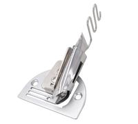 GALPADA Accessoire de Couture pour Machine à Coudre en Acier Inoxydable Argenté, Plieur D'ourlet Pliable pour Tissu Léger et Projets de Vêtements