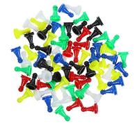 GALPADA Accessoires de Jeu de Société 96 Pièces d'Échecs en Plastique Colorées pour Garçon et Filles Lestés Jeu Éducatif Convient aux Débutants Accessoires de Jeux Mathématiques