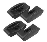GALPADA Accessoires pour Supports D'haltères en Caoutchouc Noir 4pcs Vibration et Adaptabilité Environnementale pour Rack de Gym et Haltères