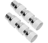 GALPADA Adaptateur B22 vers E14 pour Lampe Blanc en PC et Cuivre, Résistant aux Fuites, Sécurité Électrique, Pack de 6 Pièces pour Atelier et Exposition