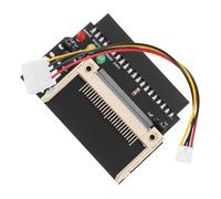 GALPADA Adaptateur CF vers IDE 50 Broches avec 3 Voyants LED, Support du Micro-Pilote IBM, Câble d'alimentation IDE Inclus, Boîtier en Plastique Noir pour Ordinateur