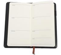 GALPADA Agenda Carnet de Planification D'entreprise A6, Noir, Pu et Papier, Léger et Peu Déformable, pour Noter Vos Plans et Consigner Voyages et Expériences