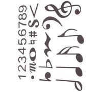 GALPADA Aimants Musicaux Noirs Collection Complète de Notes, Grosse Taille 32,5x25,7 Cm, Adaptés pour Tableau Blanc ou Réfrigérateur en Classe ou Tutorat Individuel