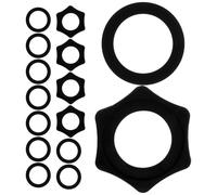 GALPADA Anneaux de Microphone Noir Ensemble de 5 Antidérapants en Silicone Solide et Faciles à Utiliser pour Microphones sans Fil Scène en Salles de Conférence
