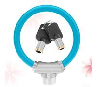 GALPADA Antivol Vélo Câble Acier Verrou de Bague, Alliage D'aluminium et Pvc, Bleu, pour Vélo, Cyclisme Extérieur, Anti-vol Violent