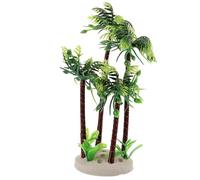 GALPADA Arbre Décoratif pour Aquarium - Palmier Artificiel Mini en Plastique, Lot de 4 Palmiers, Décoration Végétale Réaliste et Solide pour Aquarium D'eau Douce et Salée, Ornement