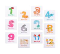 GALPADA Autocollant Étape Importante pour Bébé, Autocollant du Mois Néonatal, Papier, Forme Animal et Nombre, Compte à Rebours des Naissances, pour Bébé, Accessoire Photo -né