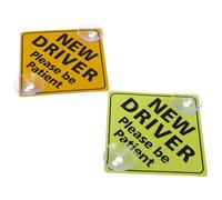 GALPADA Autocollants Réfléchissants pour Pare-Chocs 2pcs en Plastique PP Ventouses, Usage Polyvalent pour Conducteurs Débutants et Apprentis, Protection Voiture