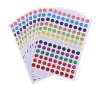 GALPADA Autocollants Ronds à Pois Colorés Laser 0,8 Cm, 10 Paquets de 1170 Étiquettes Autocollantes Brillantes, Mini Stickers pour Classement, Décoration Bureau et École, Lot D'étiquettes