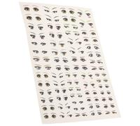 GALPADA Autocollants Yeux de Dessin Animé en Papier Feuille Unique Autocollants DIY pour Poupées en Argile Matériel de Bricolage Garçon et Filles Multicolores Décoration Créative