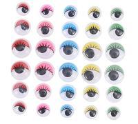 GALPADA Autocollants Yeux Mobiles Plastique Ronds Colorés Stickers DIY pour Artisanat Poupées Tricotées Décoration Criante
